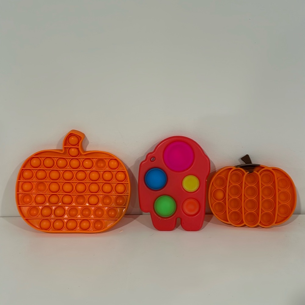 Halloween 🎃 Pumpkin Pop It Bubble Fidget Toys - Set of 3